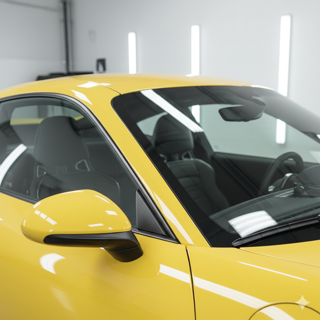 Crystal‑clear windshield and mirrors