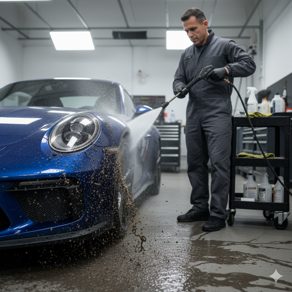 Initial high-pressure rinse