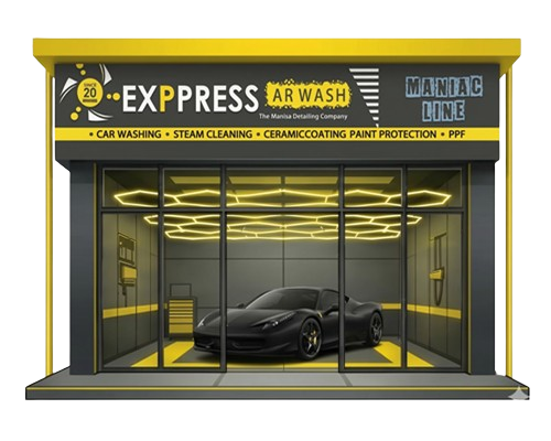 Front Visibility for Car Wash Franchise Studio — minimum 30 feet fascia